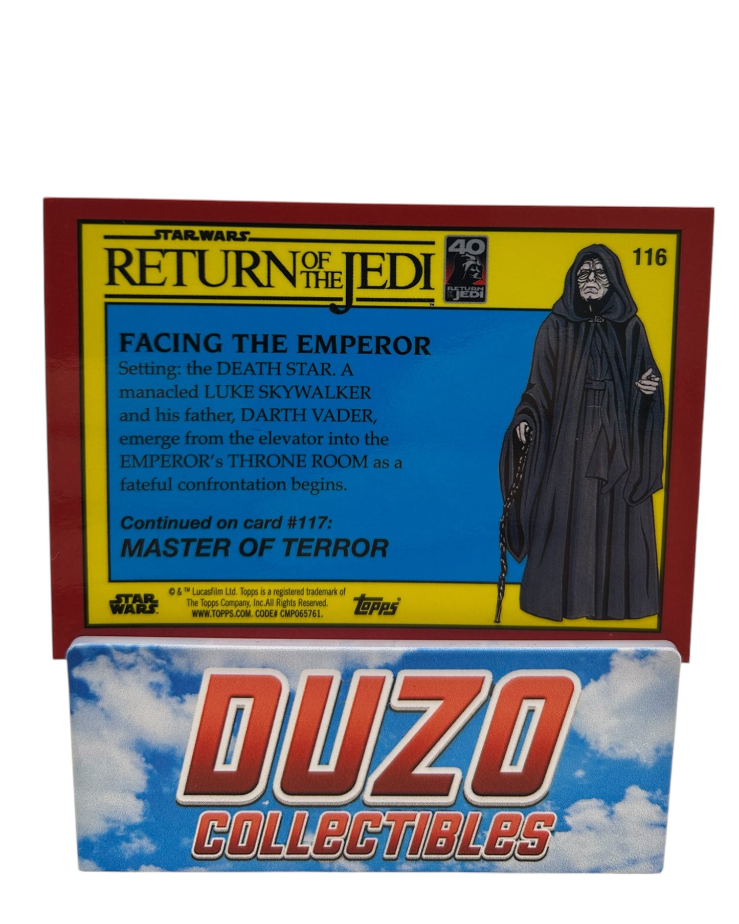Facing the Emperor Red Cracked Ice 2023 Topps Sapphire Return of the Jedi No.116