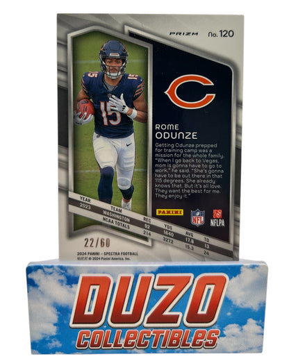 Rome Odunze Rookie Black /60 2024 Panini Spectra No.120