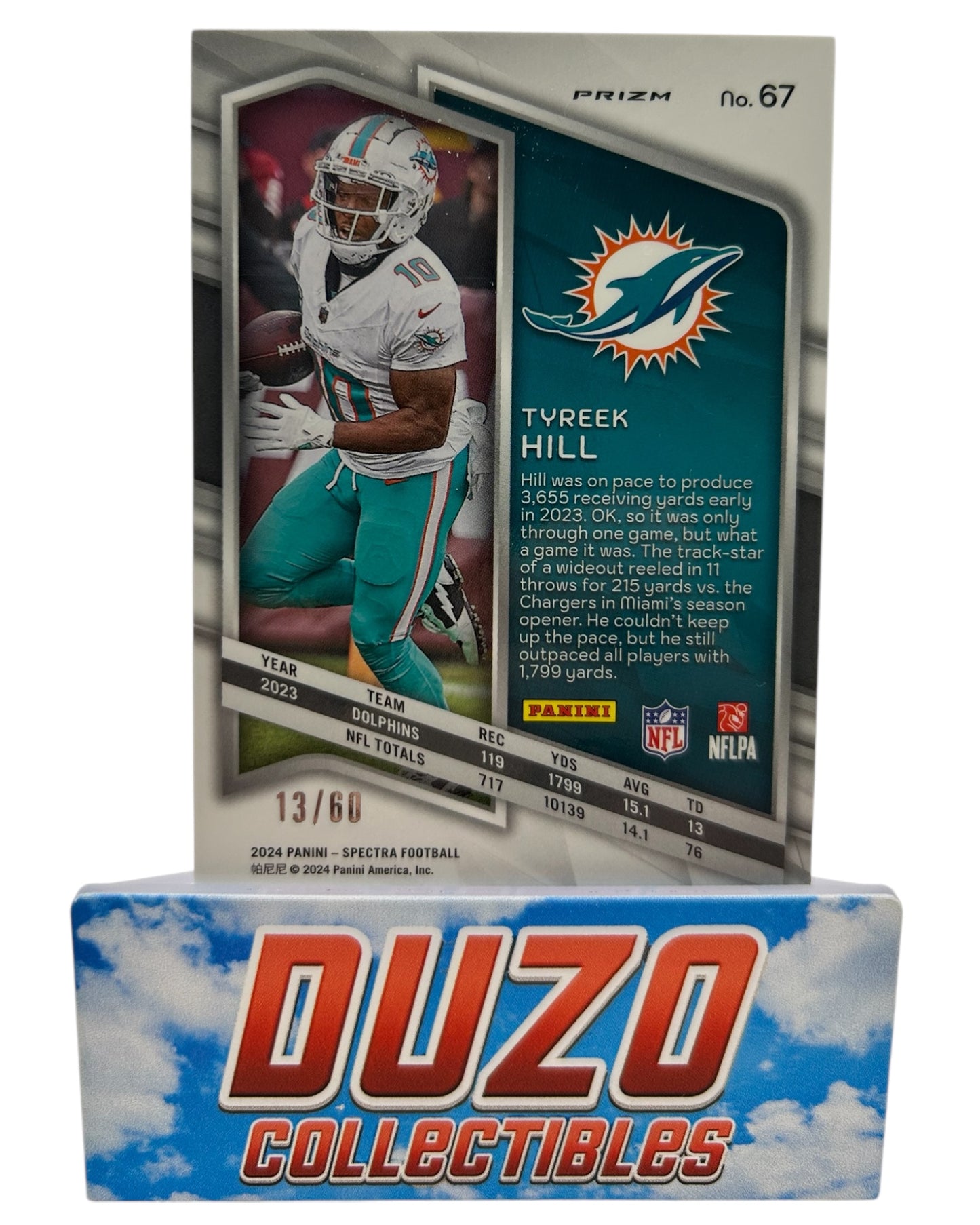 Tyreek Hill Black /60 2024 Panini Spectra No.67