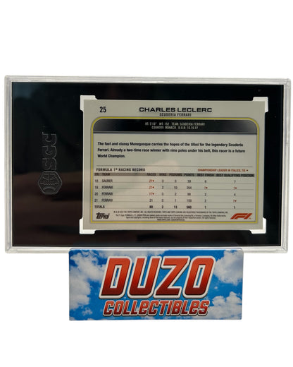 Charles Leclerc Blue Cracked Ice 2022 Topps Chrome Sapphire F1 No.25 SGC10