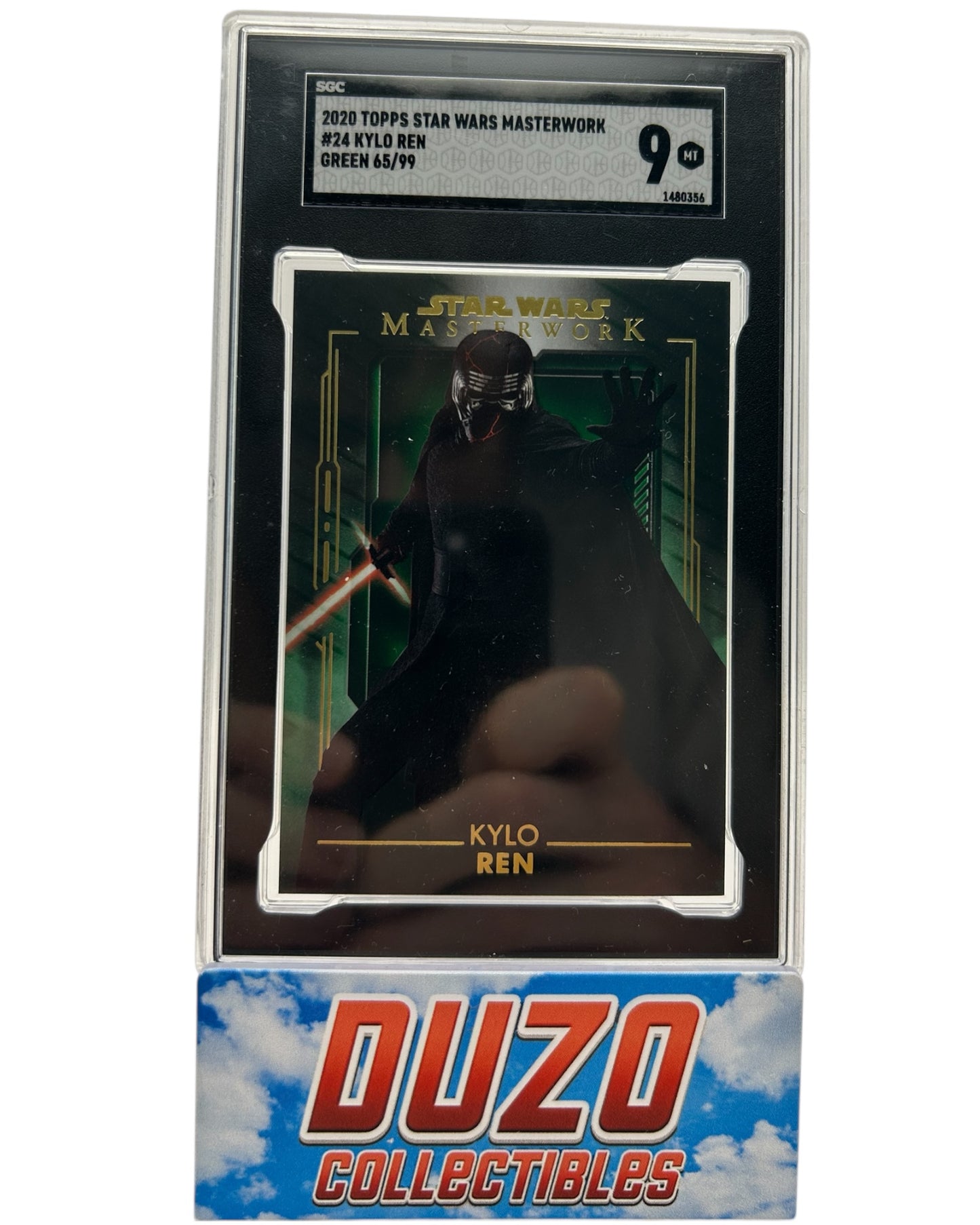 Kylo Ren Green /99 2020 Topps Star Wars Masterwork No.24 SGC9