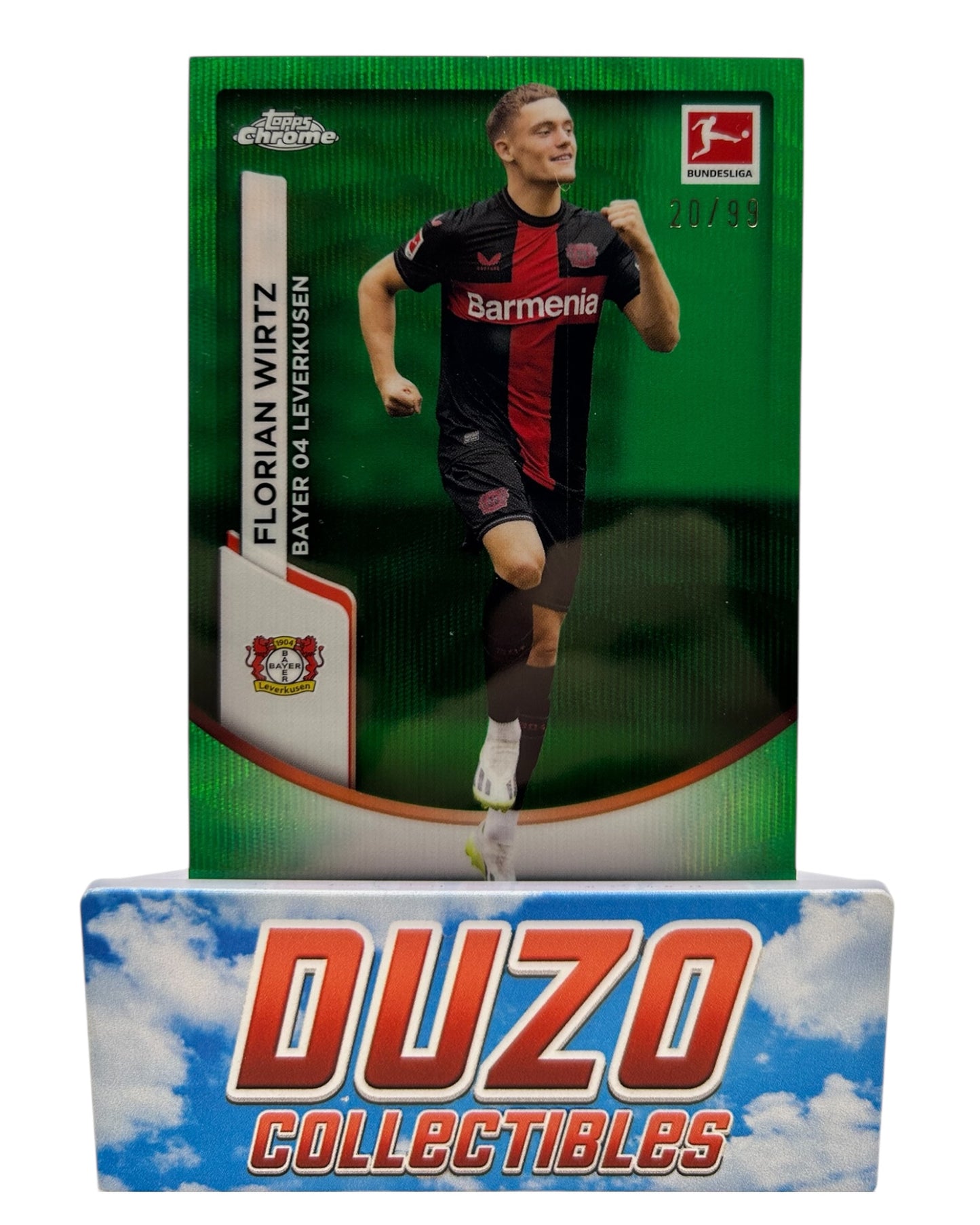 Florian Wirtz Green Wave /99 2024 Topps Chrome No.66