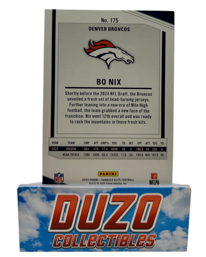 Bo Nix Red Aspirations /90 2024 Panini Donruss Elite No.175