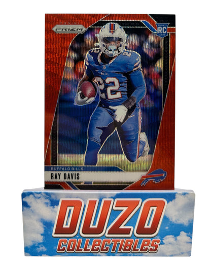 Ray Davis Rookie Red Wave /149 2024 Panini Prizm No.382