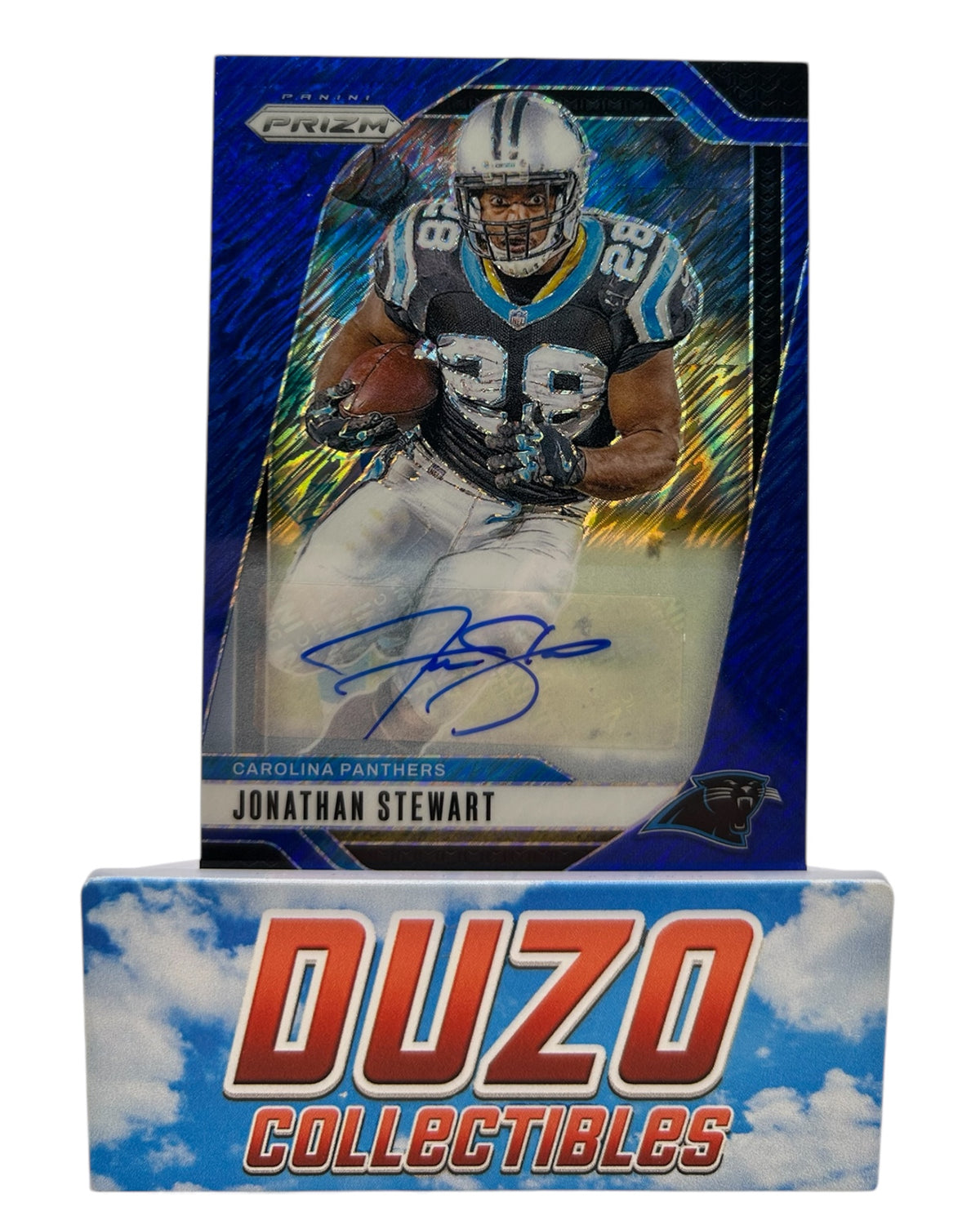 Jonathan Stewart Blue Shimmer Auto /25 Panini Prizm FOTL No.45