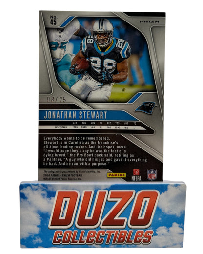 Jonathan Stewart Blue Shimmer Auto /25 Panini Prizm FOTL No.45