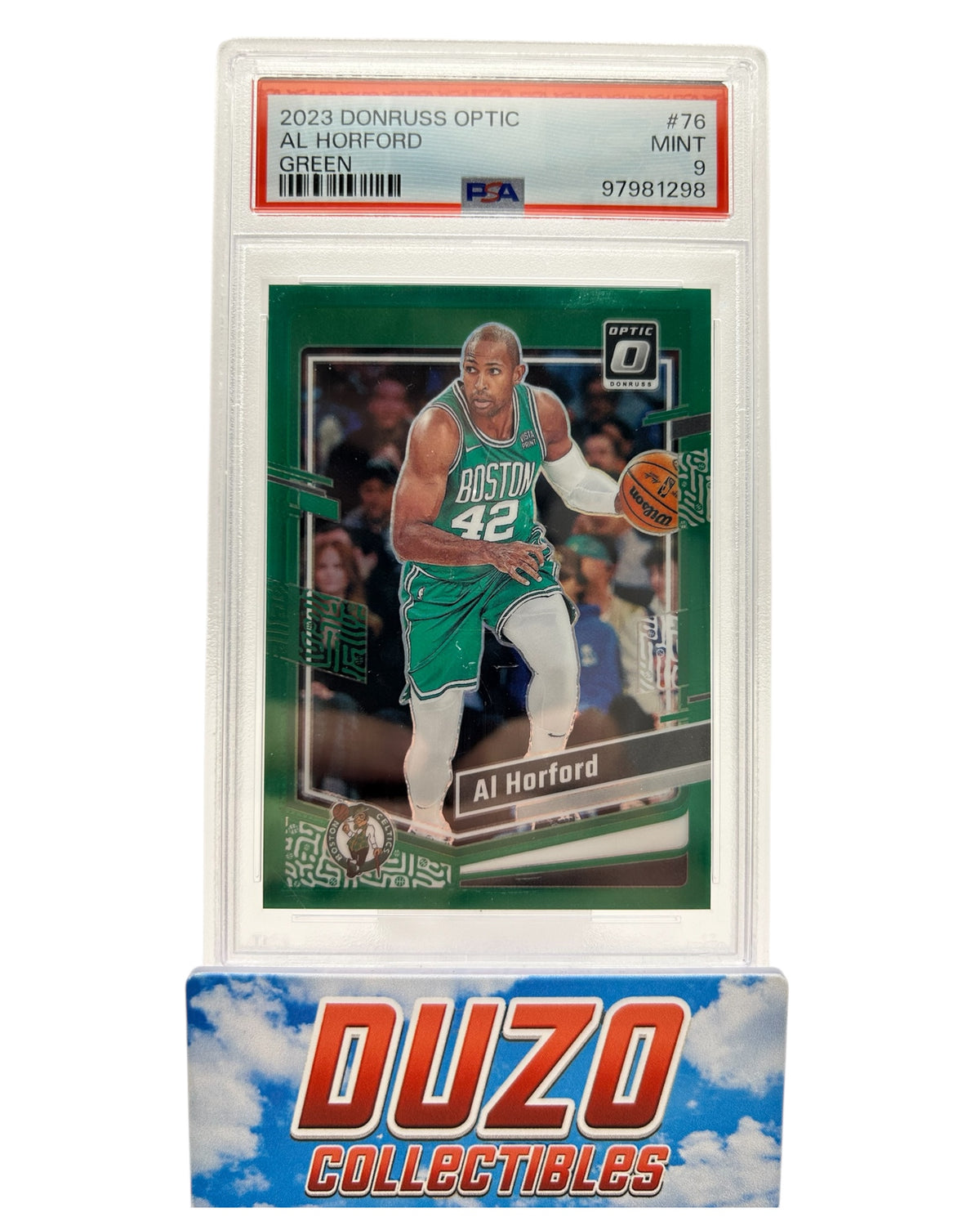 Al Horford Green Color-Match 3/5 2023 Donruss Optic No.76 PSA9