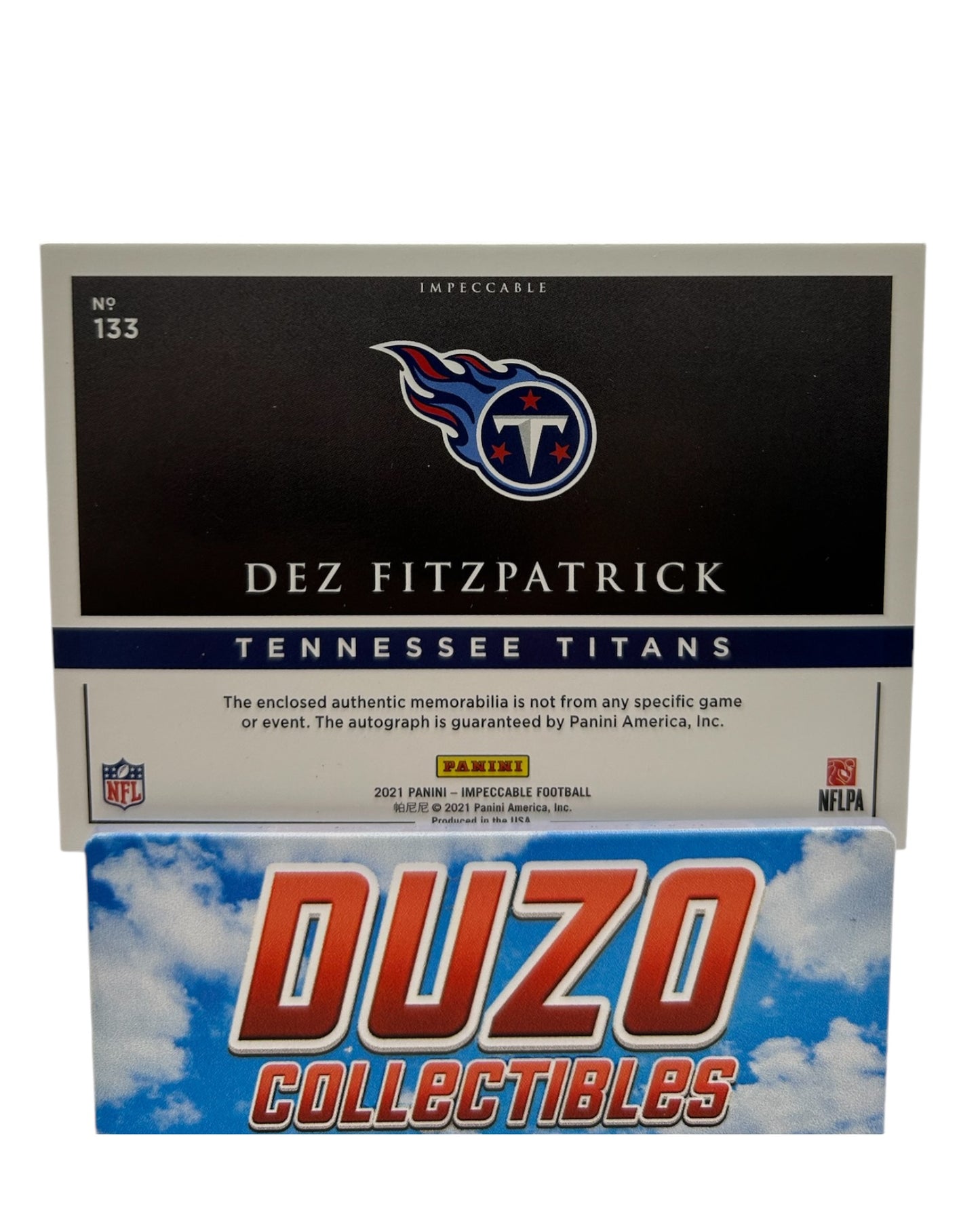 Dez Fitzpatrick Rookie OnCard Auto & Patch + Helmet Piece /35 Panini Impeccable