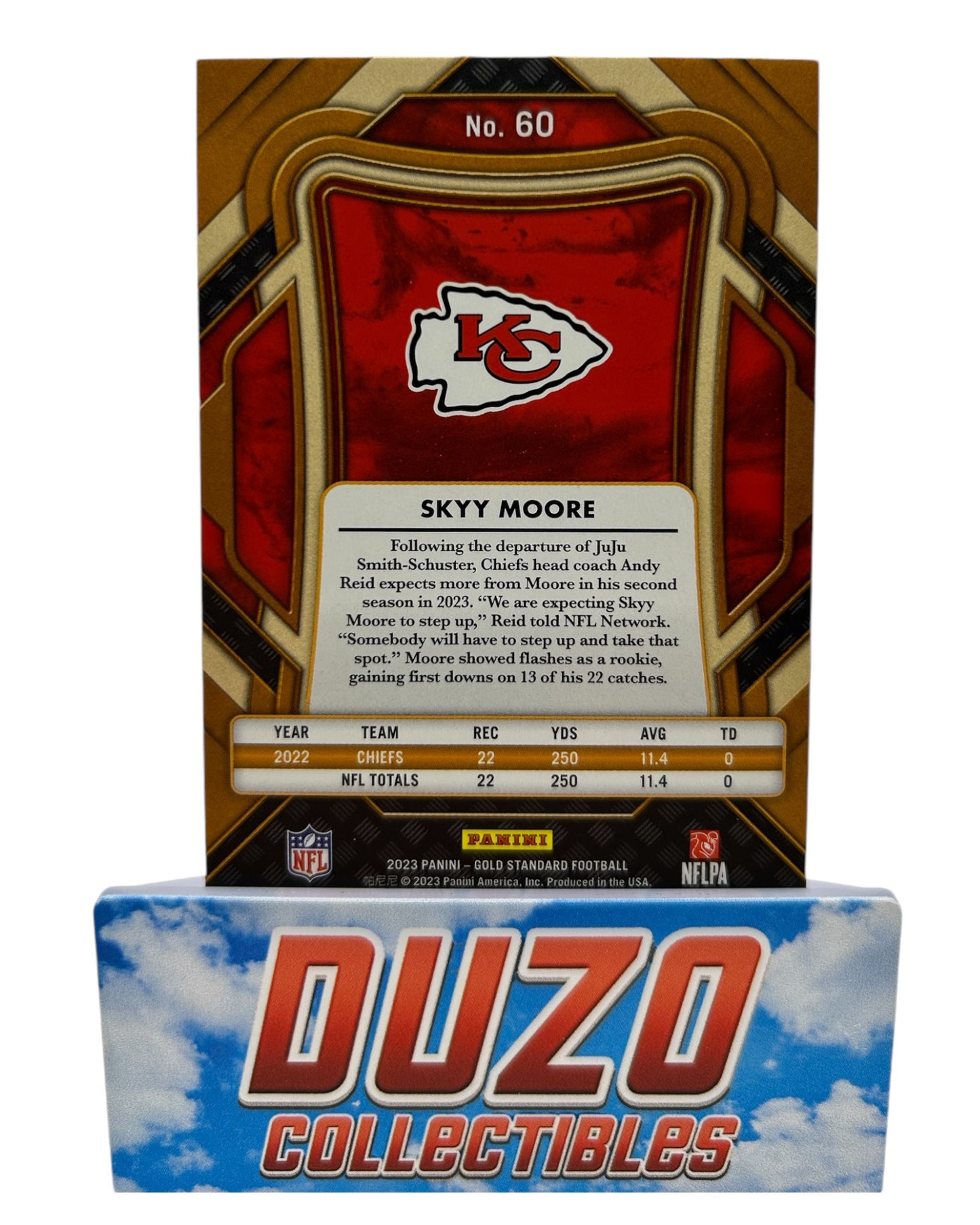 Skyy Moore 2023 Panini Gold Standard 8/11 Packfresh No.60 Kansas City Chiefs