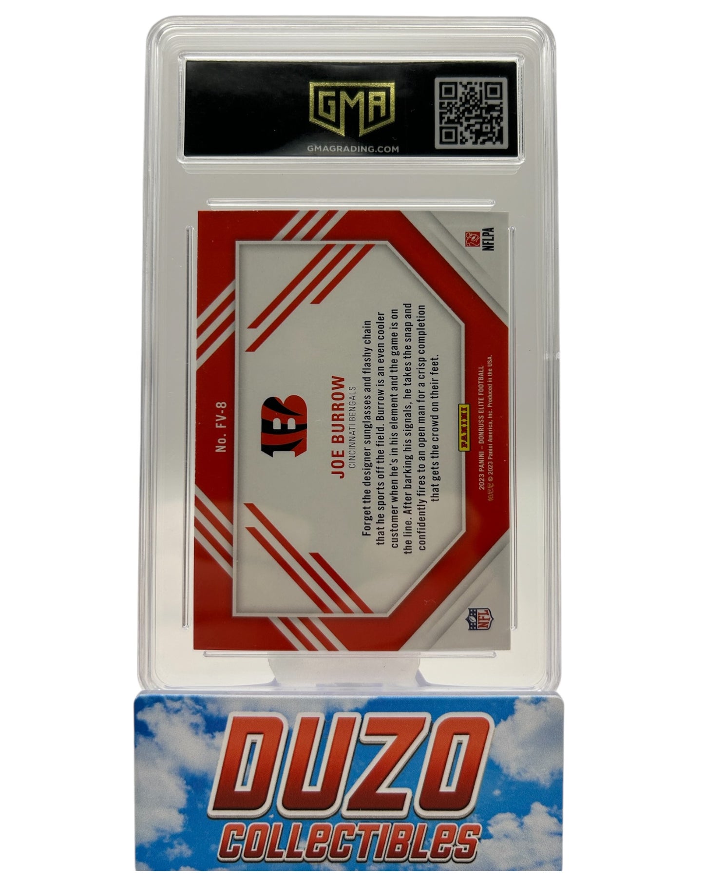 Joe Burrow Field Vision Green/Red 2023 Donruss Elite Graded Gem Mint 10 #8