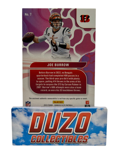 Joe Burrow Cincinnati Bengals 2-Color Moxie Panini Elite 2023 No.7