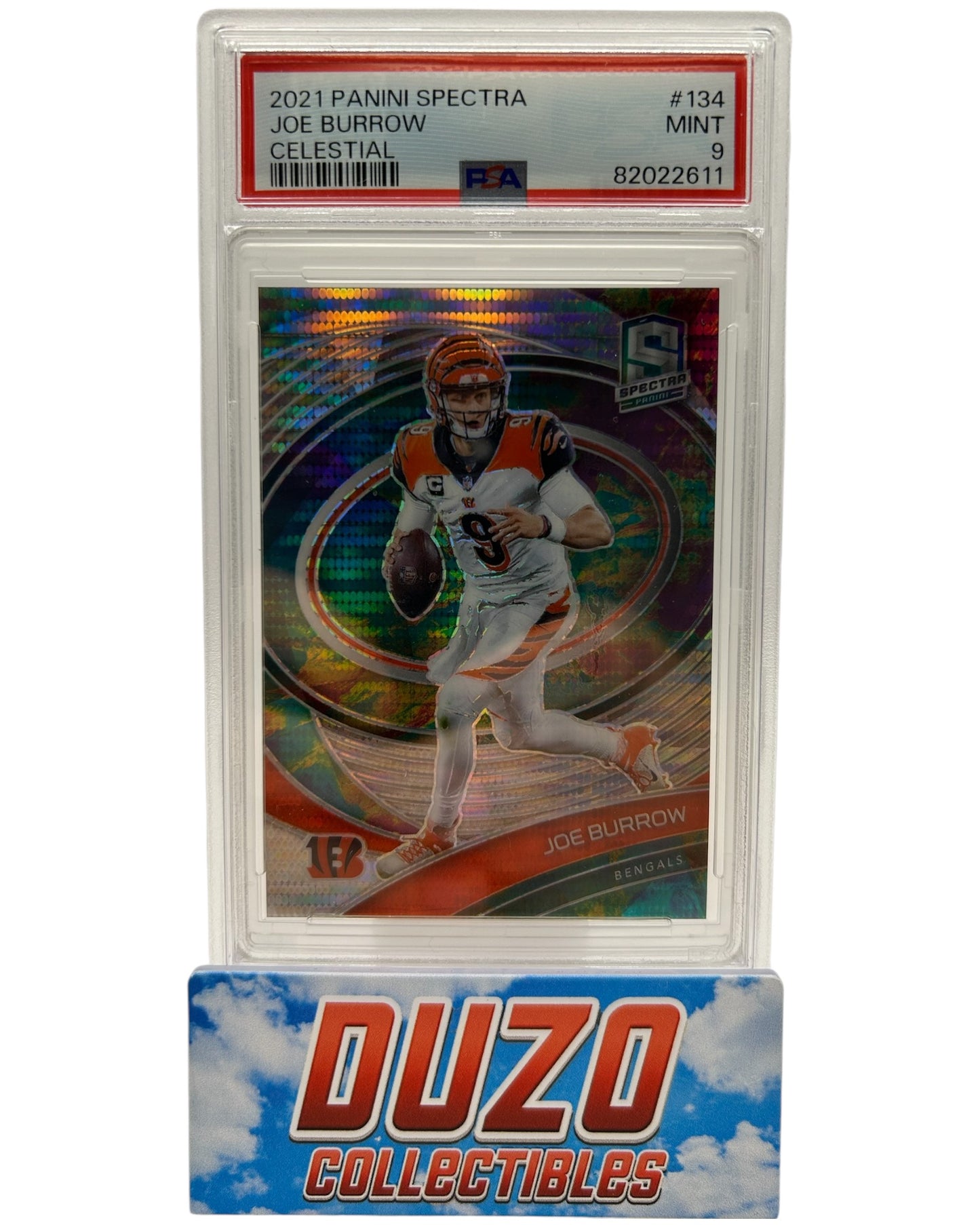 Joe Burrow Celestial /99 2021 Panini Spectra PSA 9 #134 POP 5 Cincinnati Bengals