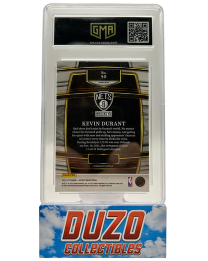 Kevin Durant 2021 Select Concourse Blue No.50 Graded Gem Mint 10