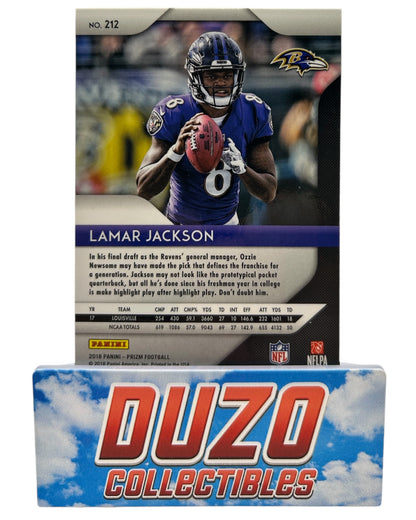 Lamar Jackson Rookie Panini Prizm 2018 Packfresh No.212 Baltimore Ravens