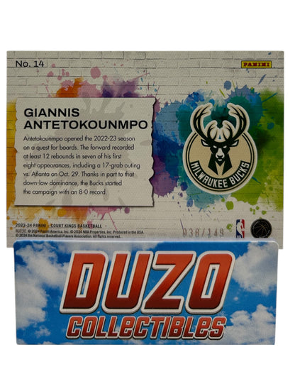 Giannis Antetokounmpo Self Expression /149 2023-24 Panini Court Kings No.14