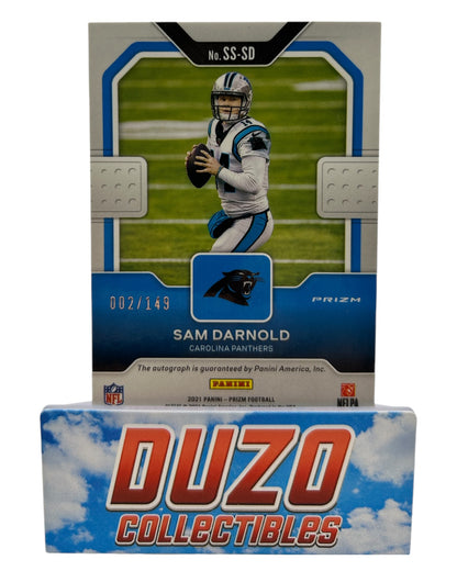 Sam Darnold Sensational Signatures /149 Panini Prizm 2021 No. SS-SD