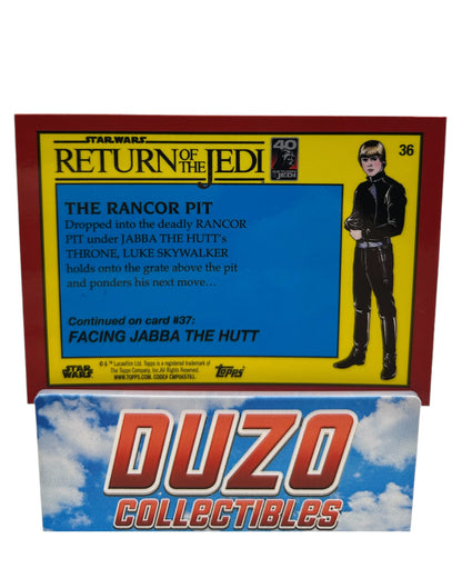 The Rancor Pit Red Cracked Ice 2023 Topps Sapphire Return of the Jedi No.36