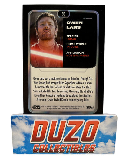 Topps Star Wars Flagship 2023 Owen Lars Green Foilboard #30 /499