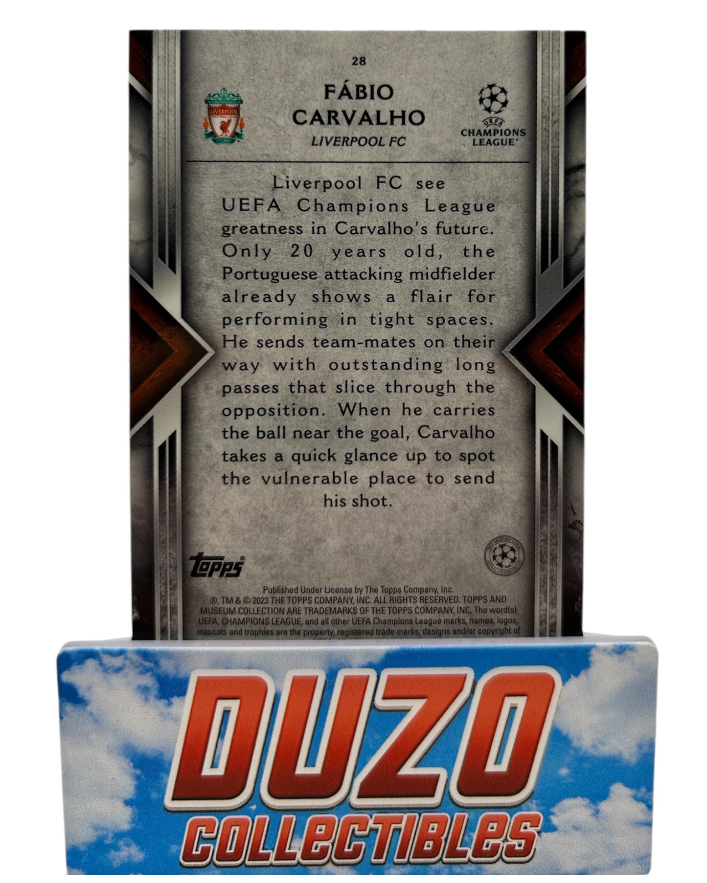 Fabio Carvalho Rookie Liverpool FC #28 - Topps Museum 2022/23