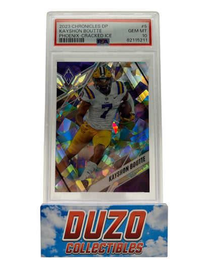 Kayshon Boutte 2023 Panini Chronicles DP Phoenix-Cracked Ice 9/11 PSA10 #5 Pop 1