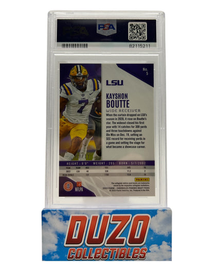 Kayshon Boutte 2023 Panini Chronicles DP Phoenix-Cracked Ice 9/11 PSA10 #5 Pop 1