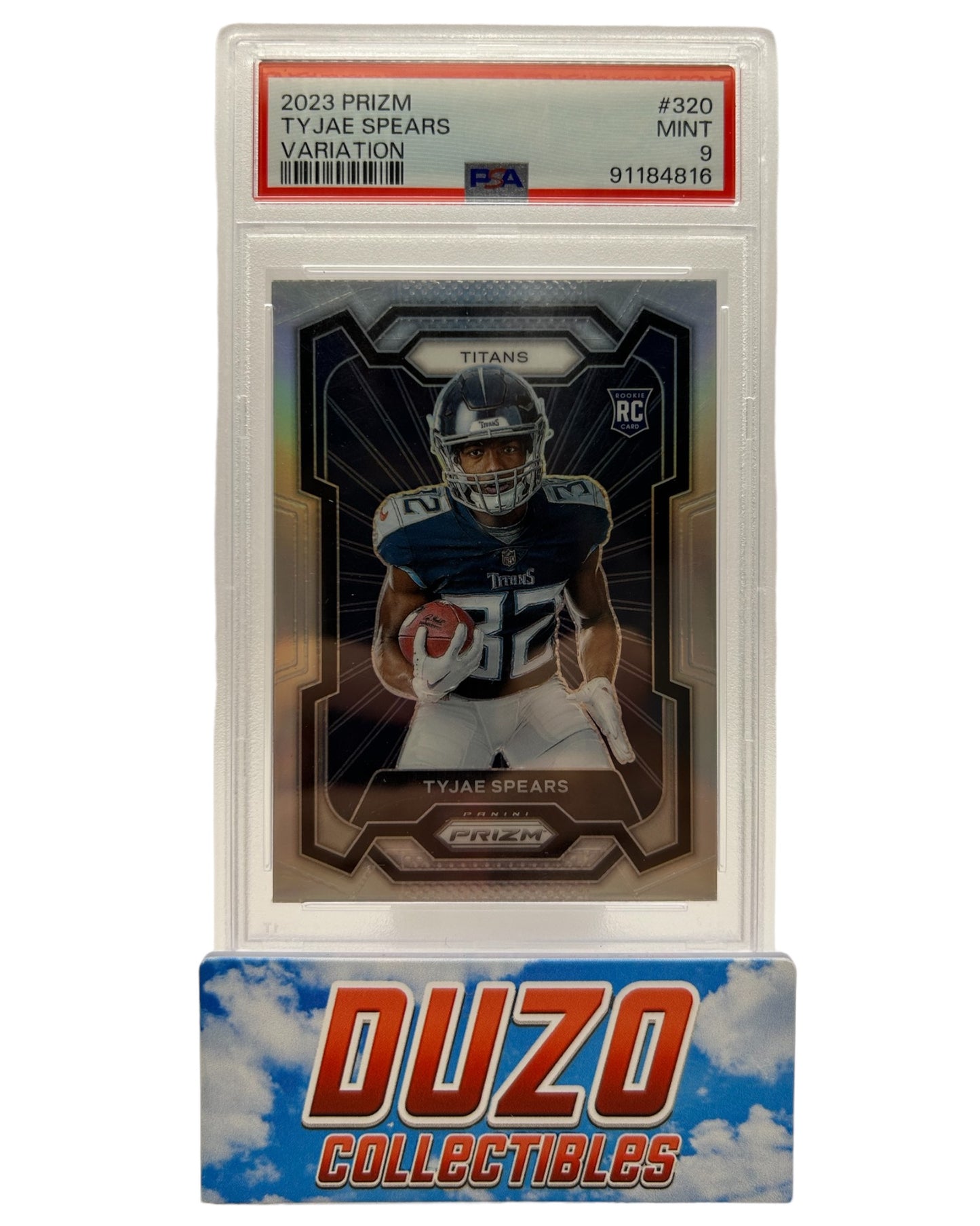 Tyjae Spears Rookie Variation 2023 Prizm PSA9 #320