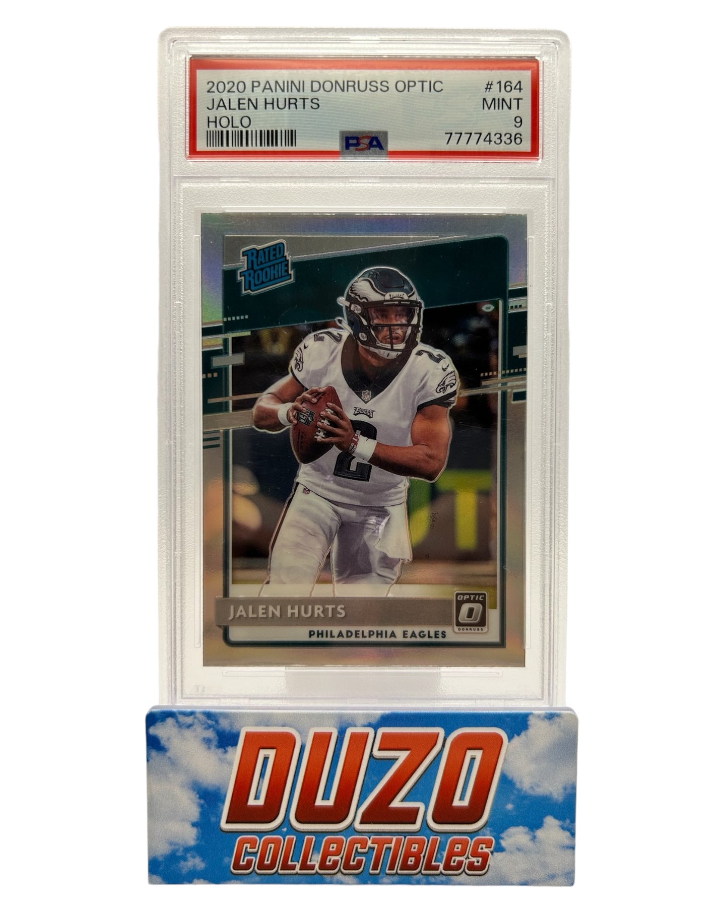 Jalen Hurts Holo Rated Rookie 2020 Panini Donruss Optic PSA9 #164