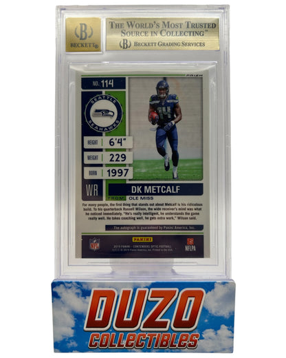 DK Metcalf Rookie OnCard Autograph 2019 Panini Contenders Optic BGS9.5 Auto10