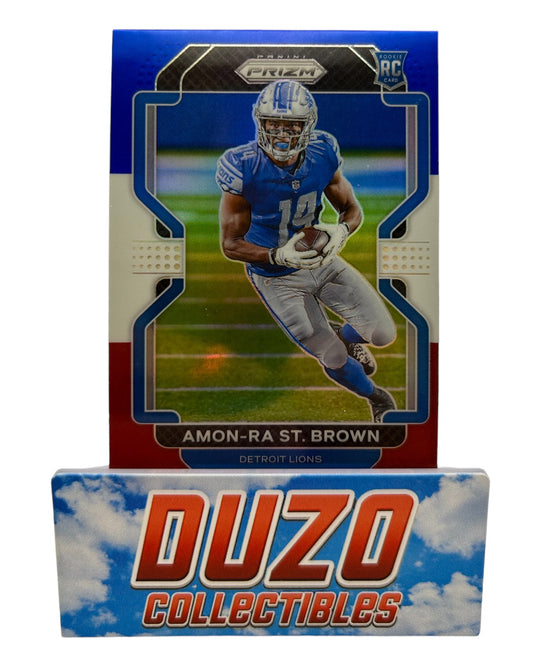 Amon-Ra St. Brown Rookie Prizm Red&White&Blue Panini Prizm 2021 No.358