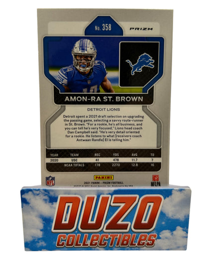 Amon-Ra St. Brown Rookie Prizm Red&White&Blue Panini Prizm 2021 No.358