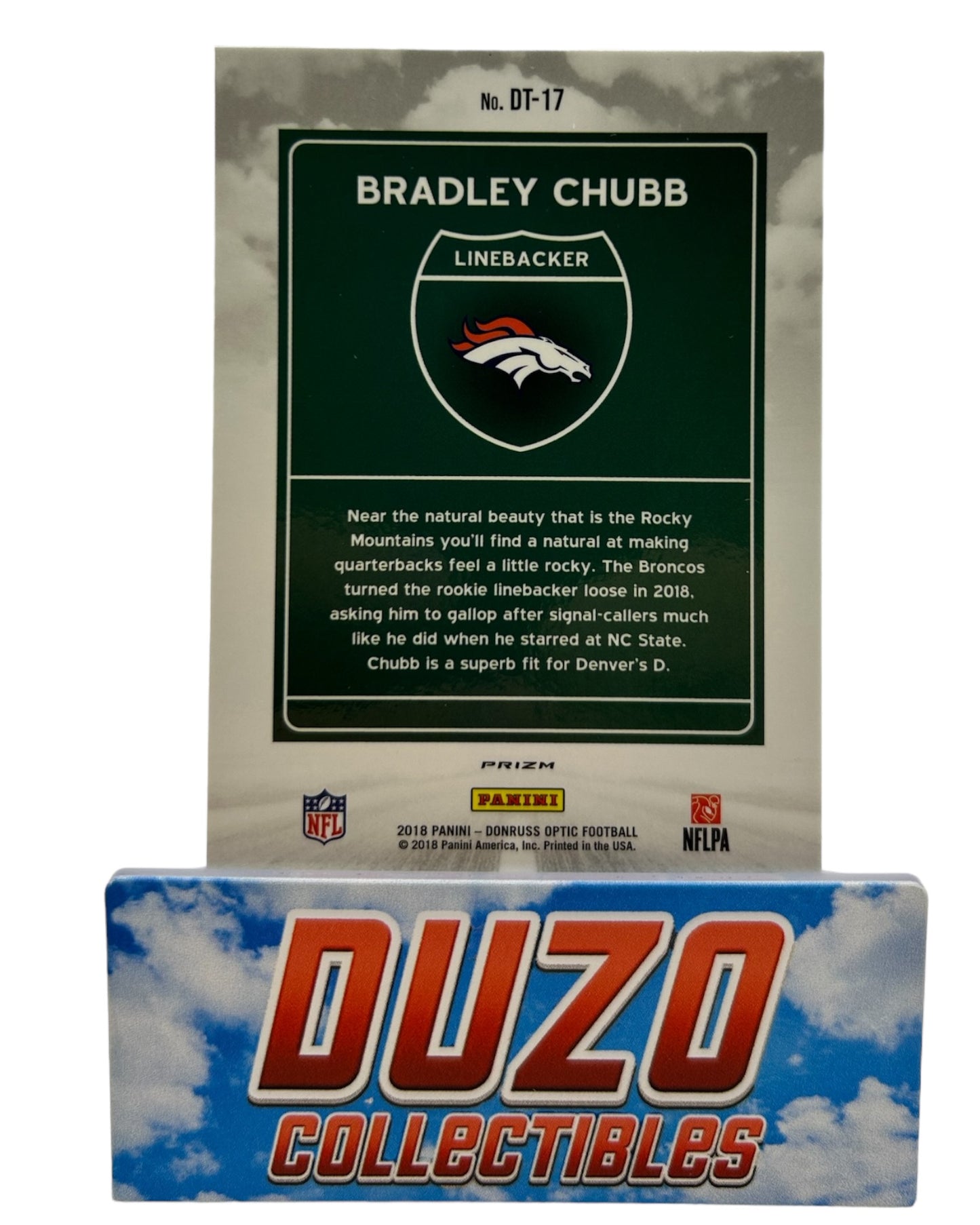 Bradley Chubb Downtown Case Hit Panini Donruss Optic 2018 No. DT-17