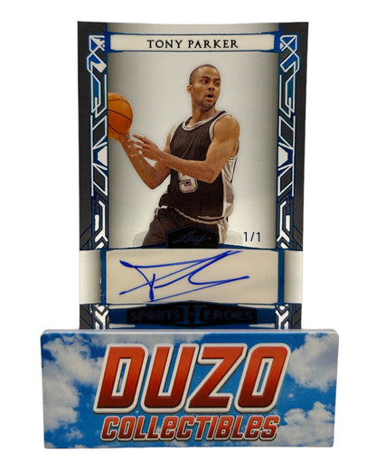 Tony Parker Clearly 1/1 Autograph Sports Heros Leaf 2024 #BA-TP1