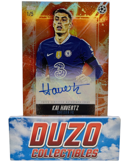 Kai Havertz Red Autograph 1/5 FC Chelsea 2022 TOPPS Champions League