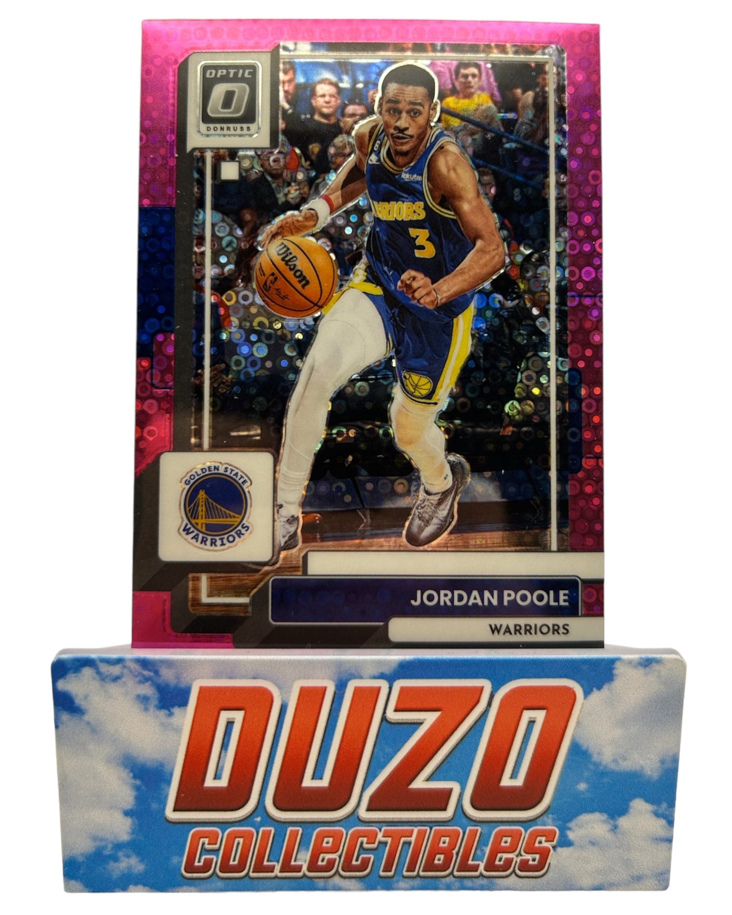 Jordan Poole Pink Disco /25 2022-23 Donruss Optic No.100