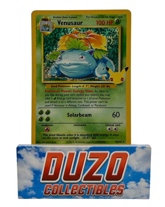 Venusaur Holo 15/102 Base Set 1996 Remake English 25th Anniversary Nintendo 2021