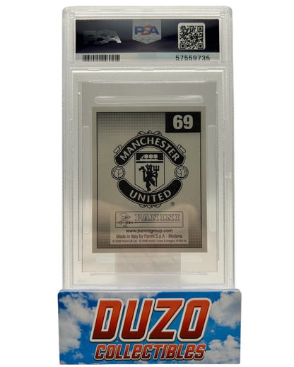 Cristiano Ronaldo Manchester United Print Autograph Sticker 2006 Panini PSA9 #69