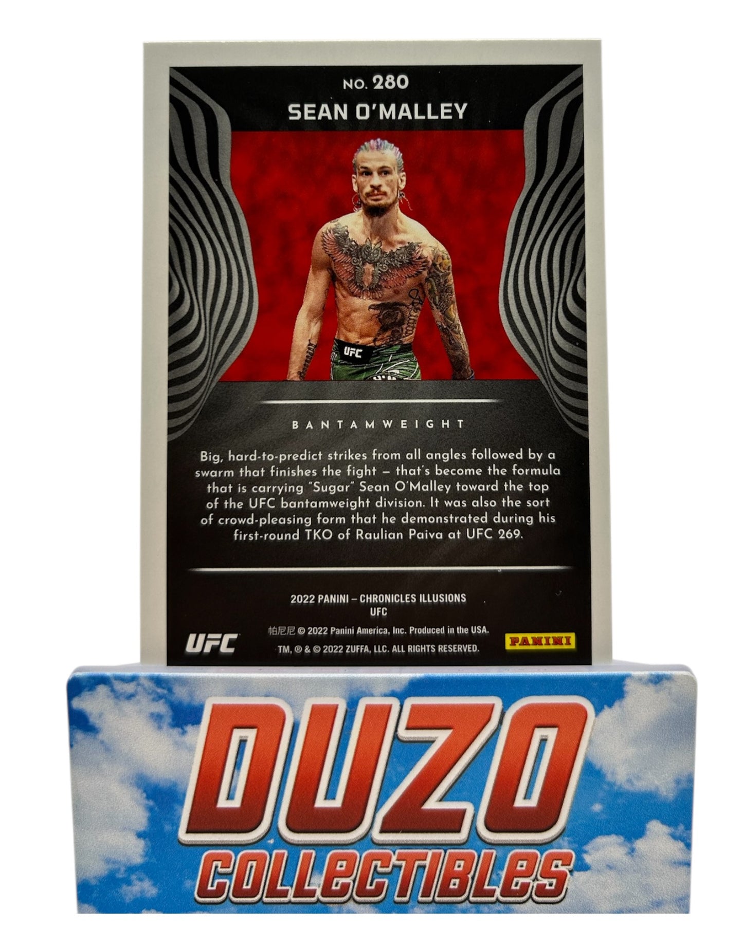 Sean O'Malley Bantamweight Panini Chronicles Illusions UFC 2022 No.280