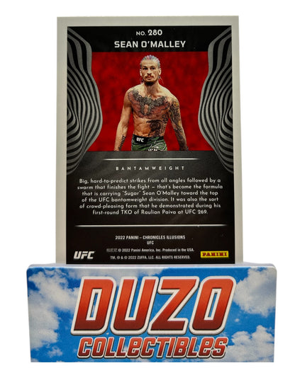 Sean O'Malley Bantamweight Panini Chronicles Illusions UFC 2022 No.280