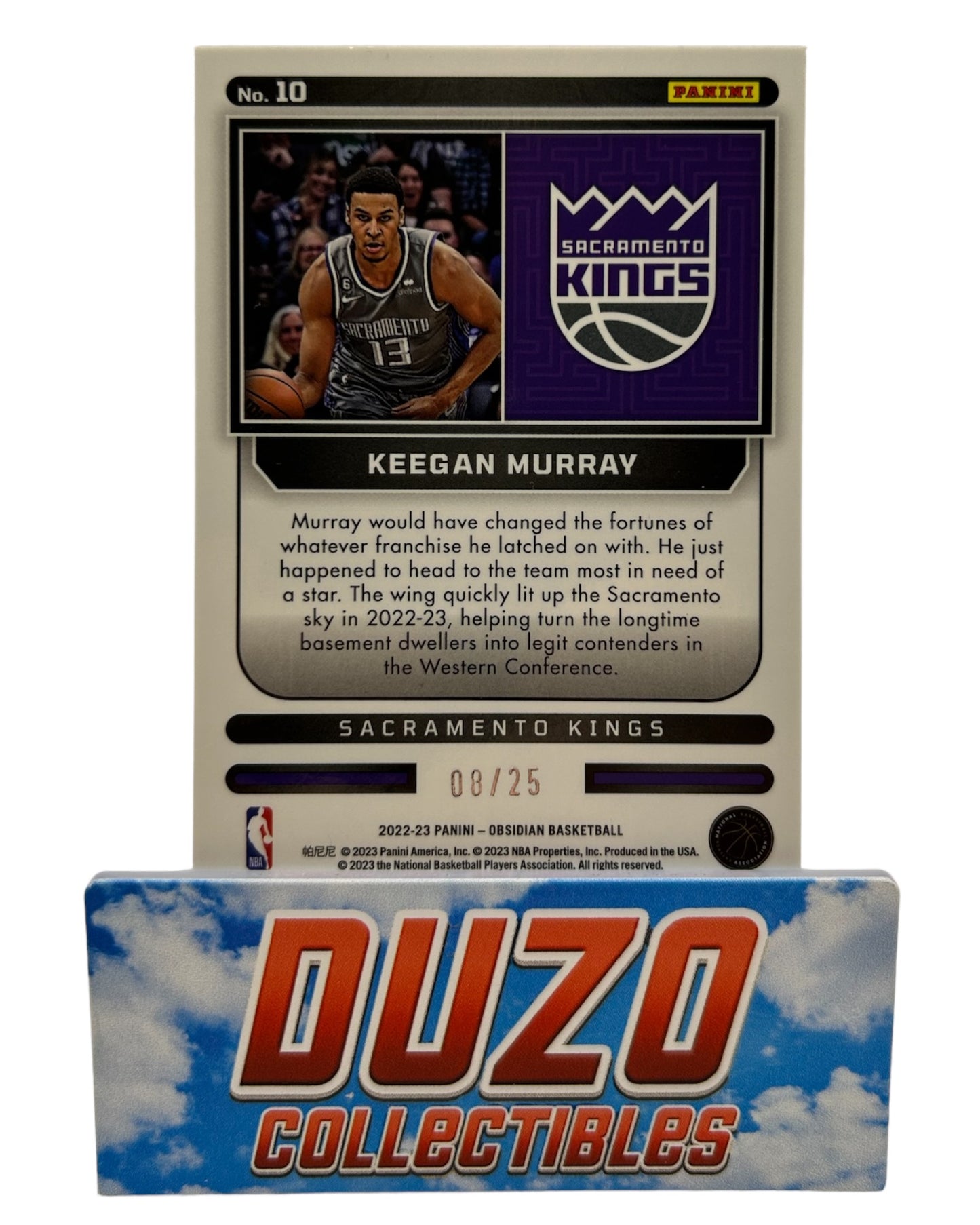 Keegan Murray Supernova Green Etch /25 Panini Obsidian 2022-23 No.10