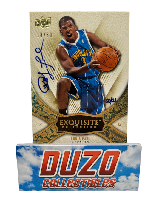 Chris Paul OnCard Auto Gold /50 Exquisite Upper Deck 2009 #22 + Certification