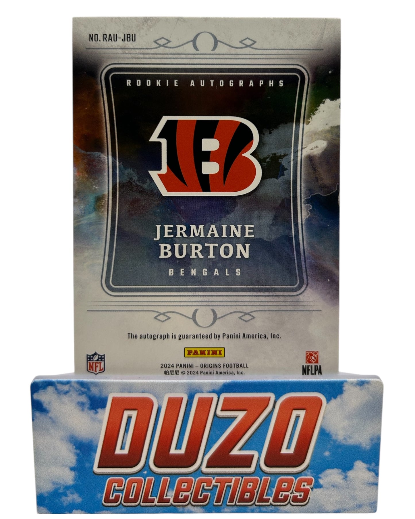 Jermaine Burton OnCard Rookie Autograph 2024 Panini Origins No. RAU-JBU