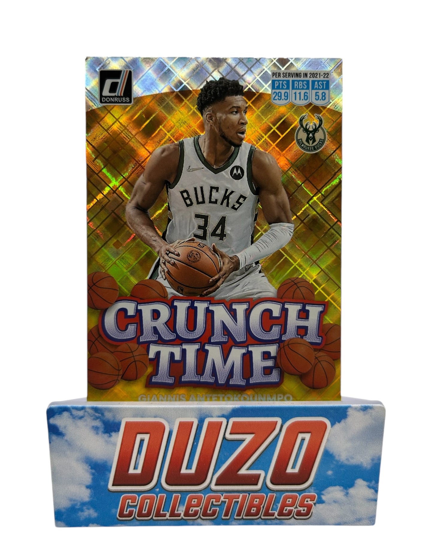 Giannis Antetokounmpo Crunch Time Insert 2022-23 Panini Donruss No.5