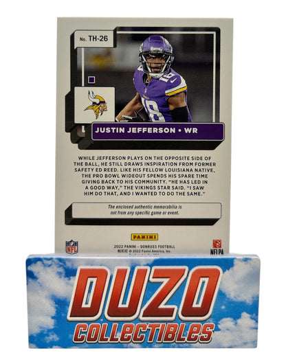 Justin Jefferson Patch Donruss Threads Panini Donruss 2022 No.TH-26