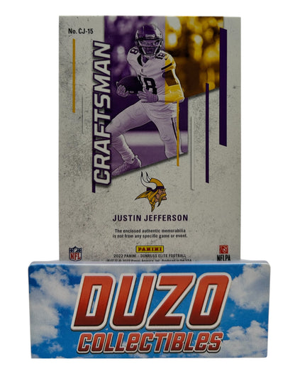 Justin Jefferson Craftsman Patch 2022 Panini Donruss Elite No. CJ-15