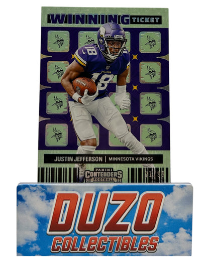 Justin Jefferson Winning Ticket /99 Panini Contenders 2022 No.WT-JJE