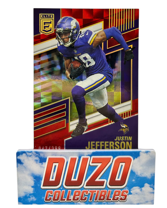 Justin Jefferson Red /399 Panini Donruss Elite 2022 No.25