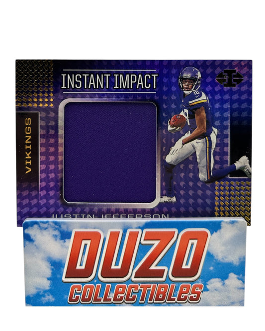 Justin Jefferson Rookie Instant Impact Patch Panini Illusions 2020 No.118