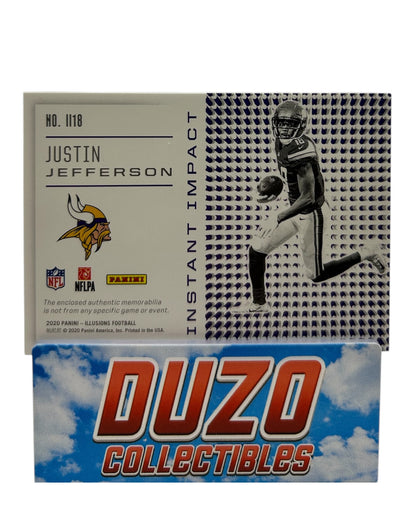 Justin Jefferson Rookie Instant Impact Patch Panini Illusions 2020 No.118