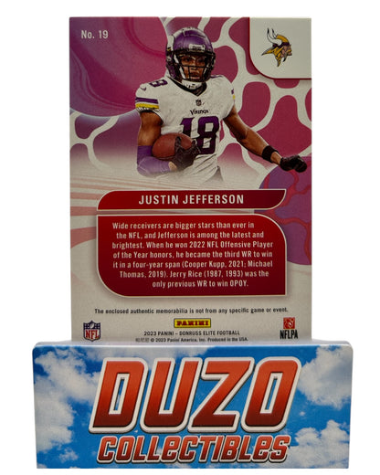 Justin Jefferson Moxie Patch /375 Panini Donruss Elite 2023 No.19