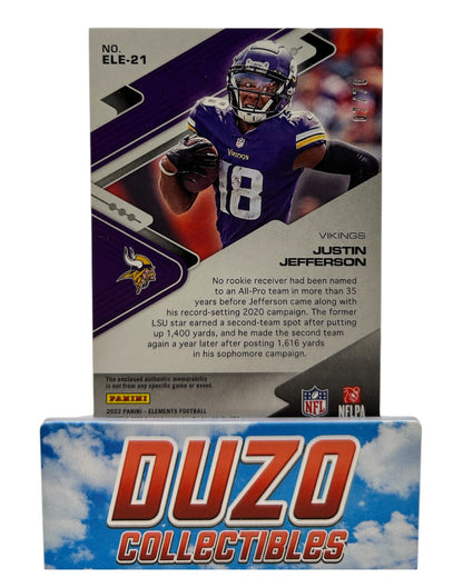 Justin Jefferson Electric Patch /70 Panini Elements 2022 No. ELE-21